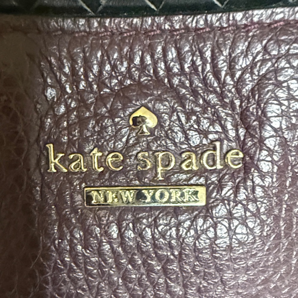 Kate Spade Anderson Way Reiley embellished satchel in deep plum pebbled leather - Picture 2 of 16